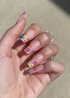 Shop our Influencers' top picks on Amazon Flower Gem Nails, Flower French Tips, Acrylic Nails French Tip, Acrylic Nails French, Pencil Nails, Nails French Tip, Hard Gel Nails, Easter Nail Art, Soak Off Gel Nails