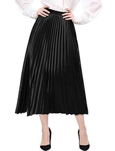 ¡Las faldas midi plisadas están de moda!, (descubre su historia)👈 - Periodista Digital Winter Warm Outfits, Metallic Midi Skirt, Accordion Skirt, Winter Outfits Warm, Pleated Long Skirt, Warm Dresses, Party Skirt, Skirts Online, Beautiful Skirts