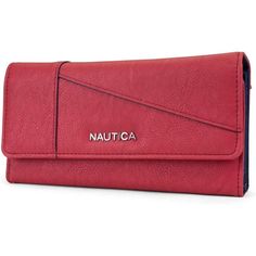 New Product Rfid Wallet Blocking Technology - The Nautica Money Manager Rfid Blocking Wallet Clutch Stops Theft And Electronic Pick Pocketing, Protect Your Credit Cards, Debit Cards, Drivers License, Bank Cards Or Any Other Rfid Enabled Cards Stop Rfid Identity Theft Rfid Passport Wallet - Blocks Scanners And Readers From Stealing Your Personal Information Helping To Protect Your Identity And Keep Your Information Safe When You Travel When Using Our Womens Rfid Wallet Beautifully Designed Womens Classic Red Wallet With Rfid Blocking, Casual Red Travel Wallet, Red Rfid Blocking Bifold Wallet, Red Rfid Blocking Wallets, Red Wallets For Women, Rfid Blocking Wallet, Wallet For Women, Rfid Wallet, Scanners