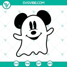 mickey mouse face with eyes and ears svg file for cricut, silhouette