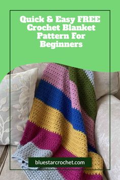 free easy crochet blanket pattern in 12 sizes Free Easy Crochet Blanket Patterns For Beginners, Worsted Weight Crochet Blanket Patterns Free, Quick Easy Crochet Blanket Pattern Free, Free Easy Crochet Blanket Patterns, Free Crochet Throw Patterns, Easy Crochet Blanket Patterns Free, Cottage Blanket, Stash Busting Crochet, Textured Blanket