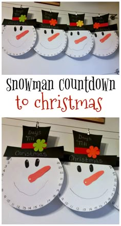 the snowman clock is made from paper plates