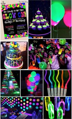 neon glow in the dark party