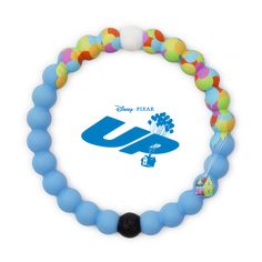 the disney pixar bracelet is made out of plastic beads