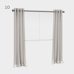 an image of a window with the measurements for it's curtain rod and blind