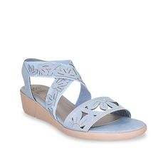 Impo-Rainey Wedge Sandal Raise your fashion bar this spring-summer with the Impo Rainey wedge sandal. Scattered floral cutouts look lovely on this cross-strapped sandal, enhanced with a cushiony memory foam footbed. Spring Vacation Wedge Sandals With Arch Support, Spring Wedge Sandals With Arch Support, Blue Wedge Sandals With Arch Support For Summer, Wedge Sandal, Wedge Sandals, Memory Foam, Wedges, Spring Summer, Bar