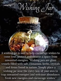 Wish Jar, Witchy Women, Witchcraft Magic, Spells For Beginners, Jar Spells, Witch Bottles, Spell Jars, Wiccan Magic