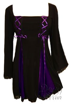 Dare To Wear Victorian Gothic Women's Gemini Princess Corset Top Black/Purple Gemini Princess, Corsette Tops, Victorian Corsets, Corset Victorian, Princess Corset, Victorian Top, Goth Tops, Plus Size Gothic, Victorian Corset