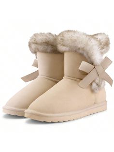 WARM & SOFT FUR: These cute snow boots have a warm soft, thick fur interior and lined lining that makes kids' feet feel softer and warmer, and they can play all day in the comfort boots.
ClASSIC & SPECIAL DESIGN: K KomForme girls winter boots designed with a lace-up bow, easy to take on and off. Kids can create the most beautiful and unique bows to decorate their shoes which will enrich their creativity in winter.
DURABLE & QUALITY MATERIAL: The upper is made of good-quality materials, and our k Winter Booties With Plush Lining And Round Toe, Cute Outdoor Boots For Winter, Cute Winter Boots For Outdoor, Cute Outdoor Winter Boots, Cute Winter Outdoor Boots, Warm Winter Booties With Round Toe, Casual Fluffy Boots With Round Toe, Fluffy Casual Winter Boots, Casual Fluffy Winter Boots