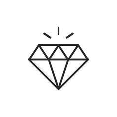 the diamond icon is shown in black and white