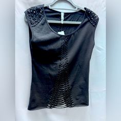 Questions? Leave A Comment Below! Fitted Rock Top For Alternative Fashion, Rock Style Black Tops For Party, Rock Style Black Party Tops, Black Fitted Rock Style Tops, Alternative Cotton Party Top, Rocker Style Fitted Cotton Top, Fitted Rock Style Top For Festivals, Rocker Fitted Cotton Top, Fitted Cotton Rocker Top