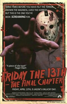 the poster for friday the 13th