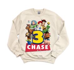 This listing is for one custom Toy Story Birthday Shirt. This shirt will be customized with the name and age that you choose. Please utilize the personalization box to provide me with the name and age you would prefer. If you would like to add matching family shirts - you can utilize that same personalization box to note the wording that would like on each shirt.  All Tees and sweatshirts are 100% cotton and the raglans are a poly/cotton blend. Shirts are super soft and comfy. They do run true t Toy Story 3rd Birthday Shirt, Toy Story 3rd Birthday, 3rd Birthday Shirt, Matching Family Shirts, Birthday T Shirts, Story Birthday, Toy Story 3, Family Shirts Matching, Custom Toys