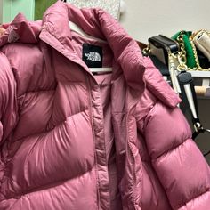 Pink Jacket Runs A Little Bit Bigger Pink North Face Jacket, Pink North Face, Pink Jacket, The North Face Jackets, North Face Jackets, North Face Jacket, North Face, The North Face, Jackets For Women