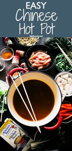 Chicken Hotpot, Broth Fondue Recipes, Noodles And Chicken, Chinese Soups