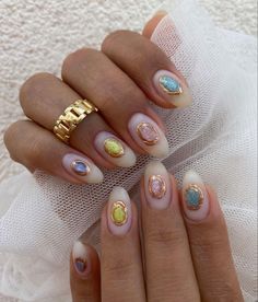 Dreamville Nails, Bright Nail Art, Short Nail Manicure, Beauty Nails Design, Gelish Nails, Polygel Nails, Glamorous Nails