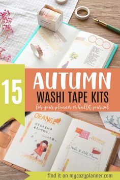 My washi tape collection includes kits, which contain from 1 to 80(!) rolls in each. Some kits are dedicated to autumn only, but another contains washi for many occasions. One set has tapes for all biggest holidays, including Fall holidays Halloween and Thanksgiving. You can use this washi kit the entire year!