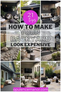 how to transform your backyard into a luxurious oasis on a budget.  Pictures of incredible decks and patios that you can do DIY