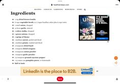 the linkedin is the place to b2b on this web page, and it's not easy to read