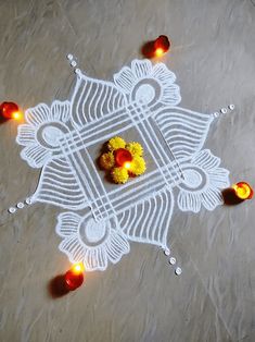 Easy Diwali Decoration Ideas, Small Kolam