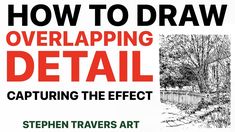 an advertisement with the words how to draw overlaping detail capturing the effect of drawing