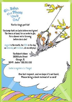 a flyer for a children's birthday party with birds flying in the sky above