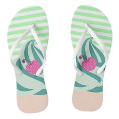 Mint Swirl Ice Cream Striped Cute Flip Flops - tap, personalize, buy right now! #FlipFlops #affiliatelink #ice #cream, #cherry #on Playful White Flip Flops For Spring, White Flip Flops For Pool In Spring, Fun Green Flip Flops For Summer, Green Fun Style Flip Flops For Summer, Green Fun Style Summer Flip Flops, White Fun Flip Flops For Spring, White Fun Spring Flip Flops, Pretty Flip Flops, Swirl Ice Cream