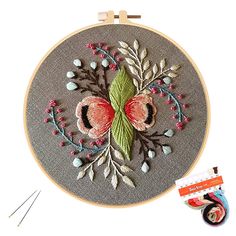 PRICES MAY VARY. Pattern size:H: 4.72 inch, W: 5.3 inch, Hoop size: 6 inch in diameter Popular Embroidery kit: 1 Pack embroidery starter kit with all the tools you need to embroider; With this set, you can finish a pretty embroidery Beautiful Pattern:There is colored pattern on the cloth, which will provide great help to starter. And the pattern can be washed off after you finish Package Included:1 PCS embroidery cloth with pattern, 1 PCS embroidery hoop, 1 PCS color threads, 2 PCS embroidery ne Stamped Cross Stitch Kits, Plastic Embroidery, Stamped Embroidery Kit, Stamped Cross Stitch, Pretty Embroidery, Embroidery Threads, Floral Cross Stitch, Hand Embroidery Stitches, Needlepoint Kits