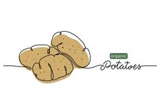 an image of potatoes with the words organic potatoes