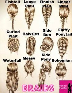 Different Types Of Braids, Shaggy Haircuts, Types Of Braids, Hair Styles 2014, Braids For Long Hair, Boho Hairstyles, Hair Dos, Hair Designs, Pretty Hairstyles