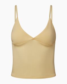 Flan V-neck Tank Top With Adjustable Straps For Loungewear, Low-cut Summer Top With Adjustable Straps, Low-cut Top With Adjustable Straps For Summer, Low-cut Tops With Adjustable Straps For Summer, Summer Seamless Low-cut Camisole, Summer Triangle Top With Seamless Construction, Ribbed V-neck Camisole For Summer, Summer V-neck Ribbed Camisole, Fitted Seamless V-neck Camisole