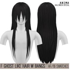 anima halloween special - ghost like hair wig bangs