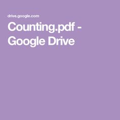 a purple background with the words counting - ppf google drive