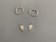 -Metal: 925 Sterling Silver  -Ggemstone:Cubic zirconia -Hoops:12mm -Earrings henght:21mmX5.5mm -Quantity :One Pair Earring -Best Friend Hoop Earrings with Sterling Silver,Broken Heart Earring,Wing Matching Earring,DaintySilver Dangle Earrings,Gifts for Friends ** We are able custom make, please kindly let me know if you would like to do custom make! - All these handmade Broken Heart Earring  are made of 925 sterling silver 18K gold plated , every piece are high polishing and showed good luster a Matching Earrings Friends, Silver Charm Earrings For Anniversary, Anniversary Silver Earrings With Charms, Silver Heart-shaped Charm Earrings, Silver Heart Earrings With Charms, Silver Heart-shaped Earrings With Charms, Silver Small Hoop Heart Earrings As Gift, Silver Small Hoop Heart Earrings For Gift, Silver Small Hoop Heart Earrings For Anniversary