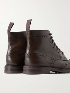 Shop TRICKER'S Stow Leather Brogue Boots, Explore the latest in-season TRICKER'S collection today on MR PORTER Trickers Shoes, Leather Brogues, Boots Uk, Boots For Men, Prince Of Wales, Boots Outfit, Mr Porter