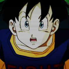 an animated image of gohan from dragon ball