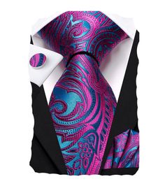 PRICES MAY VARY. Including 1 Necktie + 1 Pocket Square + 1 pair cufflinks Necktie Length: 59.06 inches(150cm) Necktie Width: 3.35 inches(8.5cm) Pocket Square: 9.5inches*9.5inches(24CM*24CM) Great Service: Any unsatisfactory can be contacted and proper solution will be provided by a professional friend which specialised in ties for more than 20 years. silk tie Fashion Etiquette, Multicolor Tie With Pocket Square, Blue Paisley Print Ties For Business, Luxury Multicolor Business Ties, Blue Paisley Print Business Ties, Elegant Multicolor Paisley Print Ties, Father Presents, Homecoming Dance, Floral Necktie