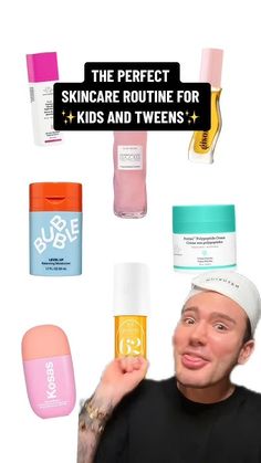 PERFECT SKINCARE ROUTINE FOR KIDS!😱 (follow for more!💗) #skincareroutine #skincare #skin #preppy Skin Care Products For 10-12, Skin Care Routine For 13 Yo, Skincare Routine 13 Yo, Good Skin Care Routine For Teens, Drunk Elephant Safe For Kids, Perfect Skin Care Routine Products, Good Skincare Products For Teens