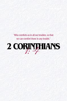 two corinthians movie poster with the words, who controls us all our troubles, so that we can control those in any trouble