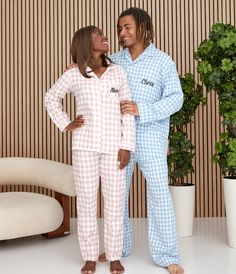 Plaid Pajamas for Couple, Customized Pj, Honeymoon Gift, Matching Pjs, Anniversary gift, Christmas gift, Xmas gift gift idea, Christmas Pjs  More Sleepwear: https://www.etsy.com/shop/LeMondeBoutique?ref=simple-shop-header-name&listing_id=1418412200&section_id=41167477&page=1#items 🌟Shipping and Processing 🌟 All our products are made by order, So please place your order in advance.  -Processing time:  Ordinary Processing - 1-5 business days + Shipping time  Rush Processing - 1 business day (Ple Cozy Pictures, Matching Couple Pajamas, Mens Pjs, Honeymoon Gift, Kids Robes, Womens Pjs, Couple Pajamas, Matching Pjs, Girls Holiday Dresses