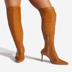 Wide Calf Best Friend, Camel Color, Patent Leather Boots, Half In Platform, And Stiletto Heel Leather High Heel Boots, Patent Leather Boots, Wide Calf, Camel Color, Shoe Dazzle, Heel Boots, High Heel Boots, Thigh High, Shoes Heels Boots