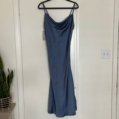 Steel Blue Never Worn New With Tags Midi Dress Silky And Great To Dress Up For Events Size Medium Fast Shipping Bundle To Save Open To Reasonable Offers Elegant Blue Knee-length Slip Dress, Blue Knee-length Slip Dress For Spring, Chic Blue Knee-length Slip Dress, Elegant Midi Length Nordstrom Dress, Elegant Midi-length Nordstrom Dress, Blue Midi Slip Dress For Night Out, Blue Midi Length Slip Dress For Night Out, Blue Midi Slip Dress For Date Night, Blue Midi Length Slip Dress For Date Night