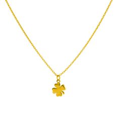 Material

 The chain and pendant are made of 18k gold plated sterling silver.


 Description

 The Clover is the symbol of good luck and whoever wears it will be accompanied by good fortune . Each leaf represents one of the basic components of happiness: love, health, prosperity and good fortune.

 Measures

 45cm link chain.

 Pendant Size: 10mm x 10mm Gold Amulet Jewelry For Good Luck, Gold Plated Tarnish Resistant Necklace For Good Luck, Tarnish Resistant Gold Plated Necklace For Good Luck, Good Luck Charm Necklace With Adjustable Chain, Good Luck Charm Necklaces With Adjustable Chain, Gold Spiritual Flower Pendant Charm Necklaces, Gold Spiritual Charm Necklace With Flower Pendant, Dainty Round Pendant Charm Necklace For Good Luck, Dainty Gold Plated Charm Necklace For Good Luck