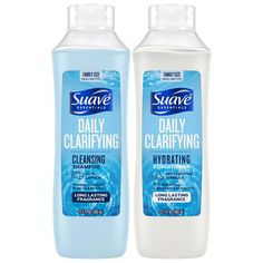 PRICES MAY VARY. SUAVE ESSENTIALS CLARIFYING FORMULAS: Our Clarifying Shampoo and Hydrating Conditioner gently revitalize hair so that it’s shiny and naturally beautiful. SALON-QUALITY HAIR CARE AT HOME: This everyday Suave shampoo with a rich lather helps remove residue while retaining moisture; the conditioner replenishes without weighing hair down. NOURISHING HAIR REPAIR: The moisturizing shampoo and conditioner, in large family-sized bottles, are the perfect everyday treatment for dry, damag Suave Shampoo And Conditioner, Suave Clarifying Shampoo, Suave Conditioner, Hair Care At Home, Suave Shampoo, Beautiful Salon, Hydrating Shampoo, Clarifying Shampoo, Moisturizing Shampoo