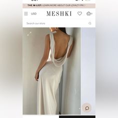 the back of a woman's dress is seen on her instagramr page