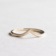 14k Yellow Gold V Ring, Chevron Ring, Stacking Ring, Milgrain Band, Dainty Ring - Etsy Timeless Yellow Gold Rings With Milgrain, Timeless Milgrain Yellow Gold Rings, Timeless Yellow Gold Milgrain Rings, 14k Gold Round Milgrain Jewelry, Gold Milgrain 14k Gold Rings, 14k Gold Milgrain Round Band Ring, Gold Milgrain Rings For Gift, Milgrain Promise Ring, Gold Milgrain Rings For Gifts