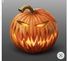 an image of a pumpkin carved into the shape of a jack - o'- lantern