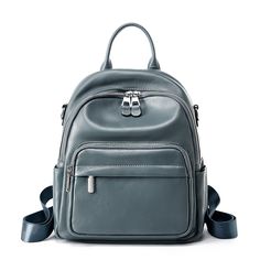 Free U.S. shipping. Style: Classic , color:Blue, suite for season：Spring, Summer, Autumn, Winter ，School, Travel, Work, Material Genuine Leather,  Dark Blue Zipper Leather Backpack 2Way Shoulder Bag with Pocket Blue Backpack With Zipper For Daily Use, Blue Backpack With Zipper Closure For Daily Use, Blue Backpack For Daily Use With Zipper Closure, Blue Satchel Backpack With Zipper, Blue Satchel Backpack With Zipper Closure, Everyday Blue Backpack With Zipper Closure, Casual Blue Leather Backpack With Zipper, Large Capacity Blue Leather Backpack, Trendy Blue Leather Backpack For Daily Use