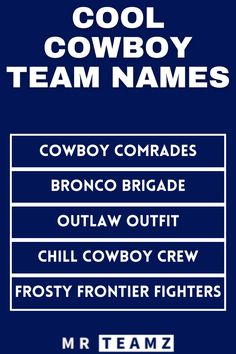 the team name and numbers for the cowboys'game against each other in front of a blue background