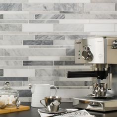 a coffee maker sitting on top of a counter